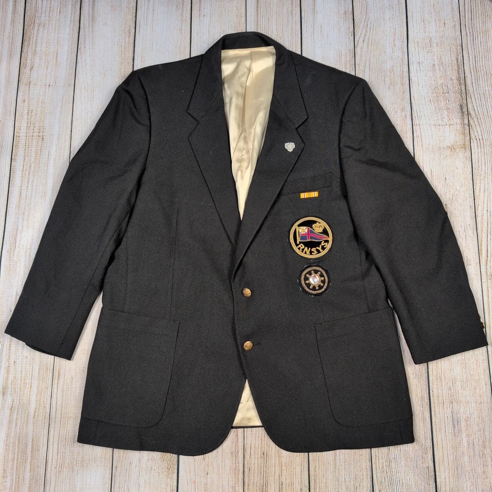 Vintage Royal Nova Scotia Yacht Squadron Blazer RNSYS‎ Shetland Clothes L/XL